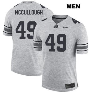 Men's NCAA Ohio State Buckeyes Liam McCullough #49 College Stitched Authentic Nike Gray Football Jersey UQ20E24HX